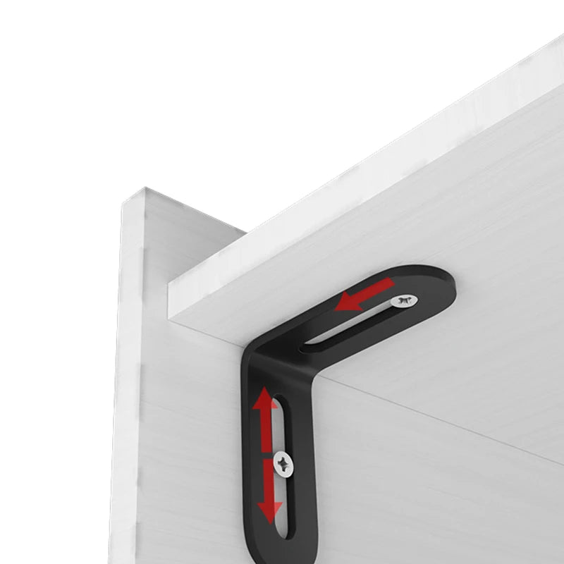 1Pc L-shaped Shelf Bracket Connector Stainless Steel Adjustable Angle Code Long Hole Activity 90 ° Right Angle Furniture Fixer