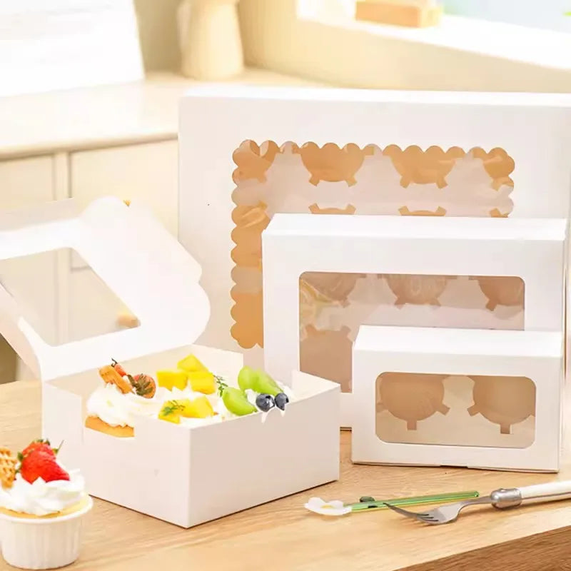 Premium Cake Boxes with Clear Window Cupcake Carrier with Inserts Muffin Boxes Durable Holiday Cupcake Holder for Bakeries