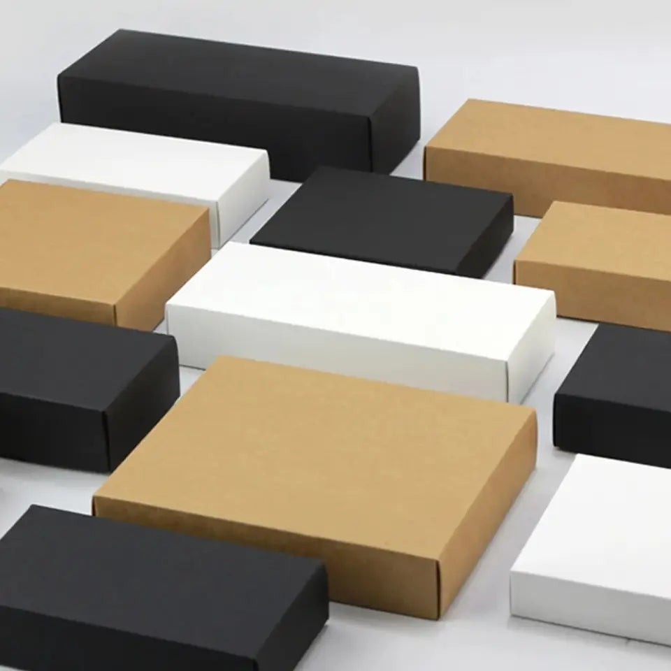 20 pcsPaper carton box large gift box black white box lid cardboard paper gift packaging box cosmetic packing customized logo