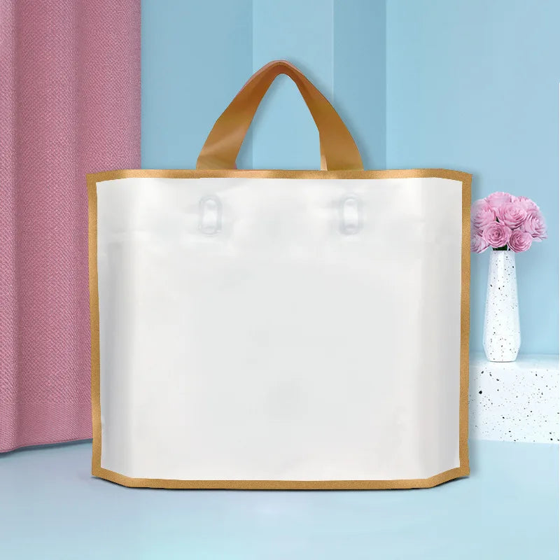 50pcs custom logo frosted shopping bags plastic gift bags clothing packaging bag design Personalized Logo Print merchandise bags