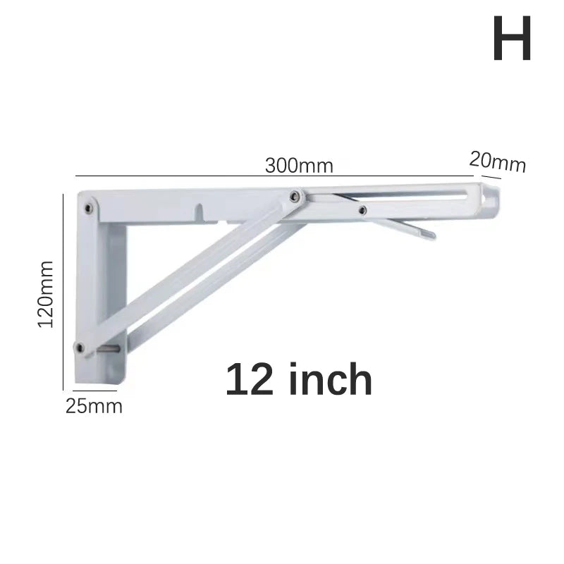 1pc Multiple Sizes Triangle Folding Angle Bracket Stainless Steel Heavy Support Wall Mounted Shelves Table Home Hardware