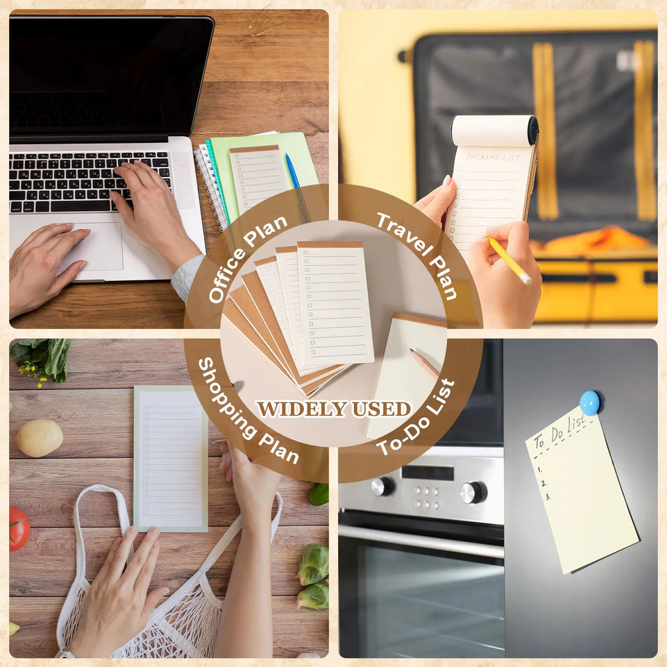 4/8Pcs Portable Field Notes Small Notepads 50Sheet Pocket Notebooks Memo Book to Do List Organizer Planner Daily for Work Office