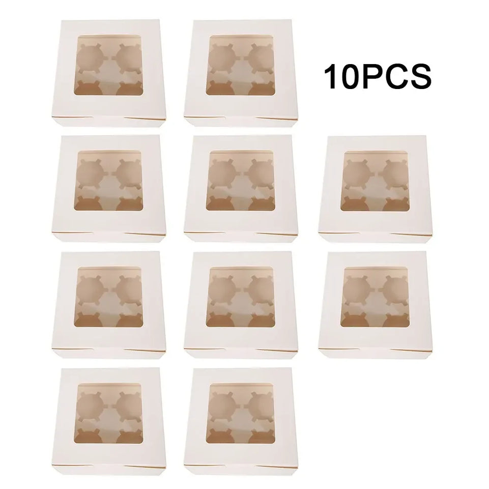 Premium Cake Boxes with Clear Window Cupcake Carrier with Inserts Muffin Boxes Durable Holiday Cupcake Holder for Bakeries