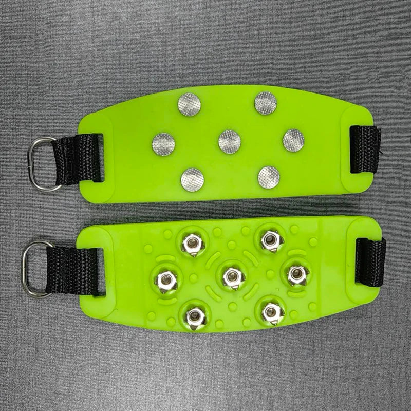 1/2pairs Shoe Spike Winter Winter Velcro Ice Claw Outdoor Climbing Snow Mountain and Snow Ground Anti slip Adjustable