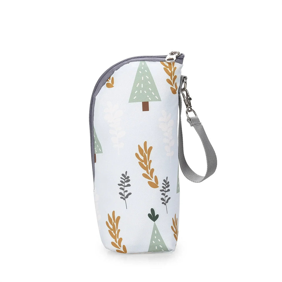 Baby Bottle Warmer Bag Portable Infant Feeding Bottle Aluminum Foil Insulation Outing Stroller Hanging Bag for Storage Cups