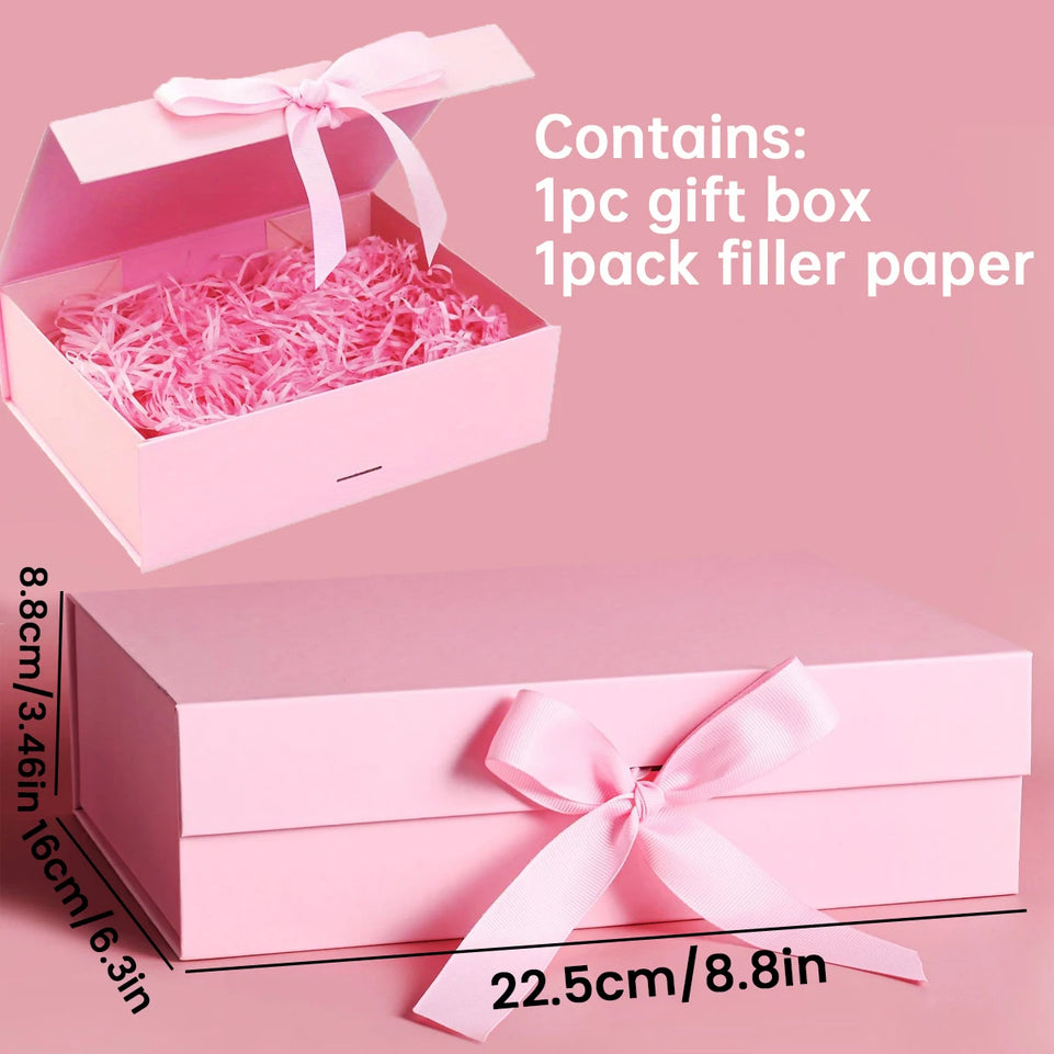 Pink Magnetic Gift Box, Luxury Gift Box, Gift Wrapping Box For Birthday Holiday Party Christmas Halloween Anniversary