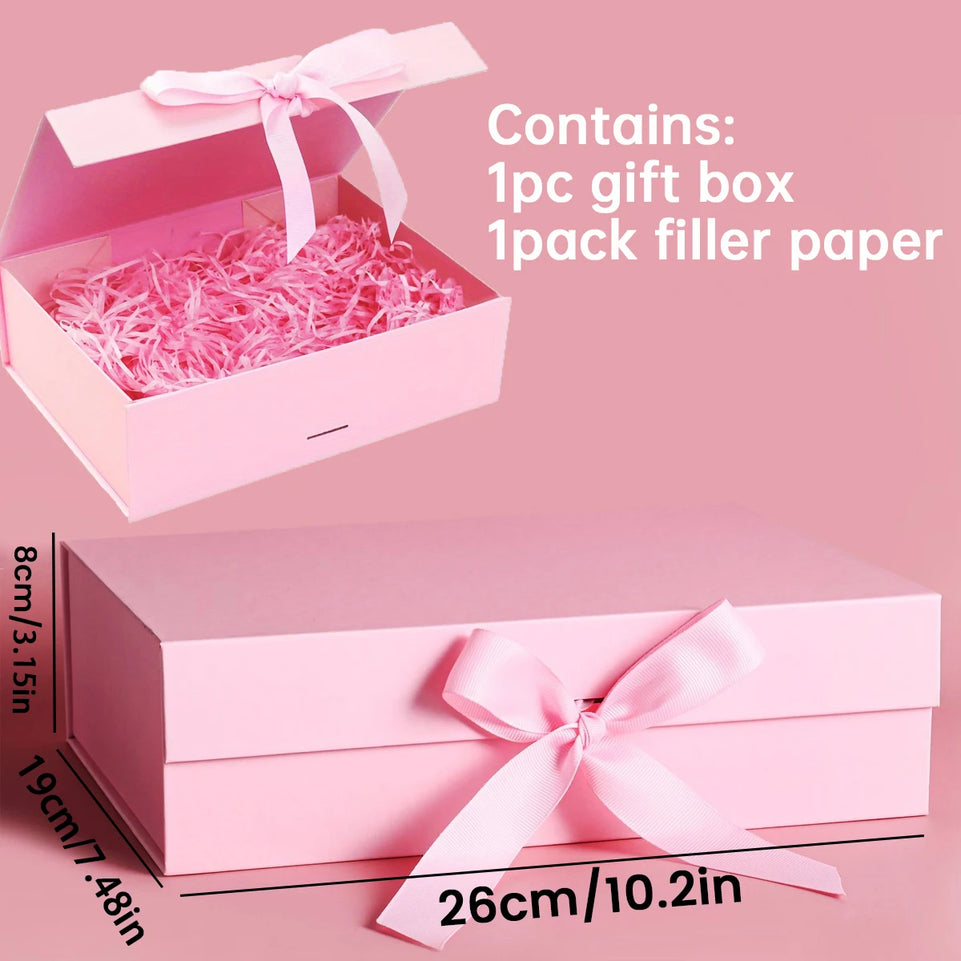 Pink Magnetic Gift Box, Luxury Gift Box, Gift Wrapping Box For Birthday Holiday Party Christmas Halloween Anniversary