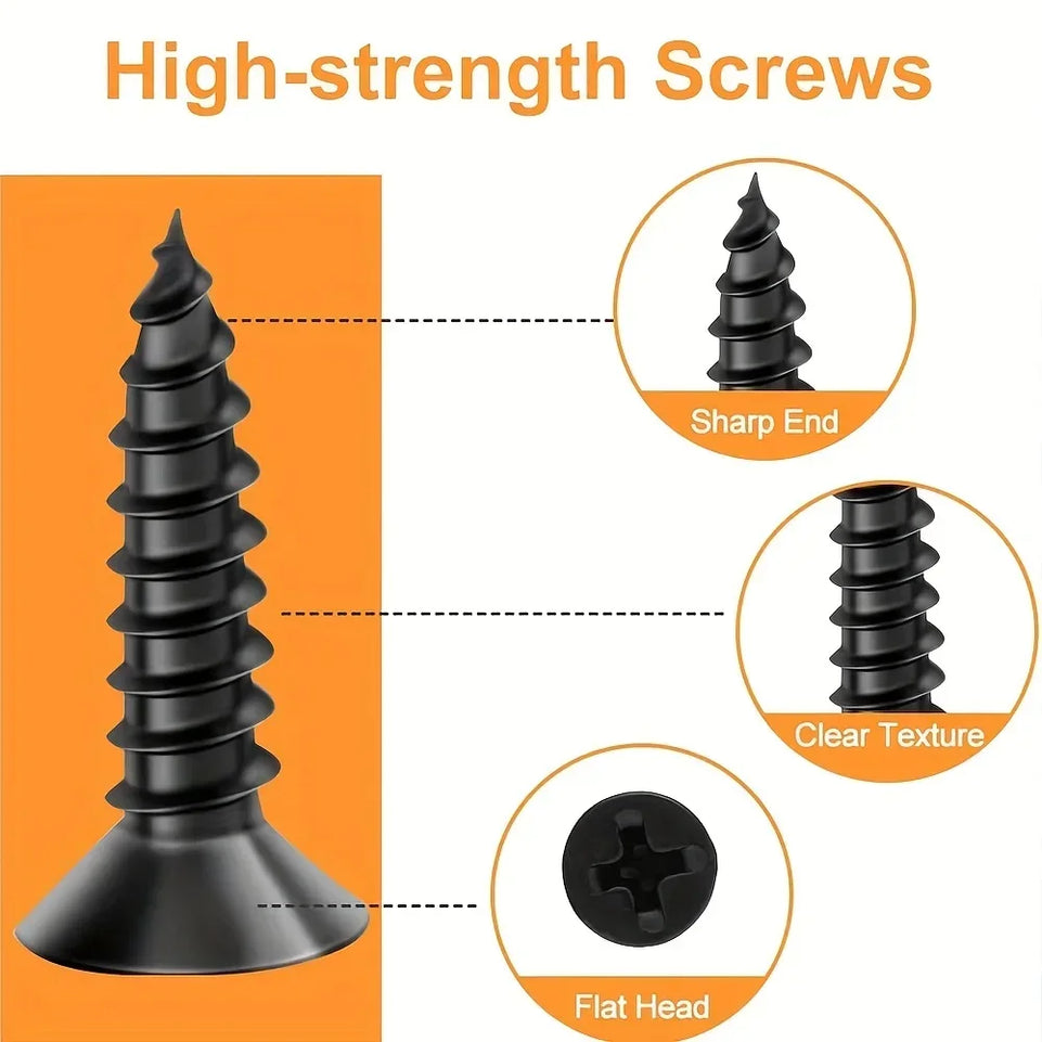 45pcs/Box Black 90 Degree Corner Brackets Support Accessories with Screws Heavy Duty Connection Angle Connector Wardrobe Fixed