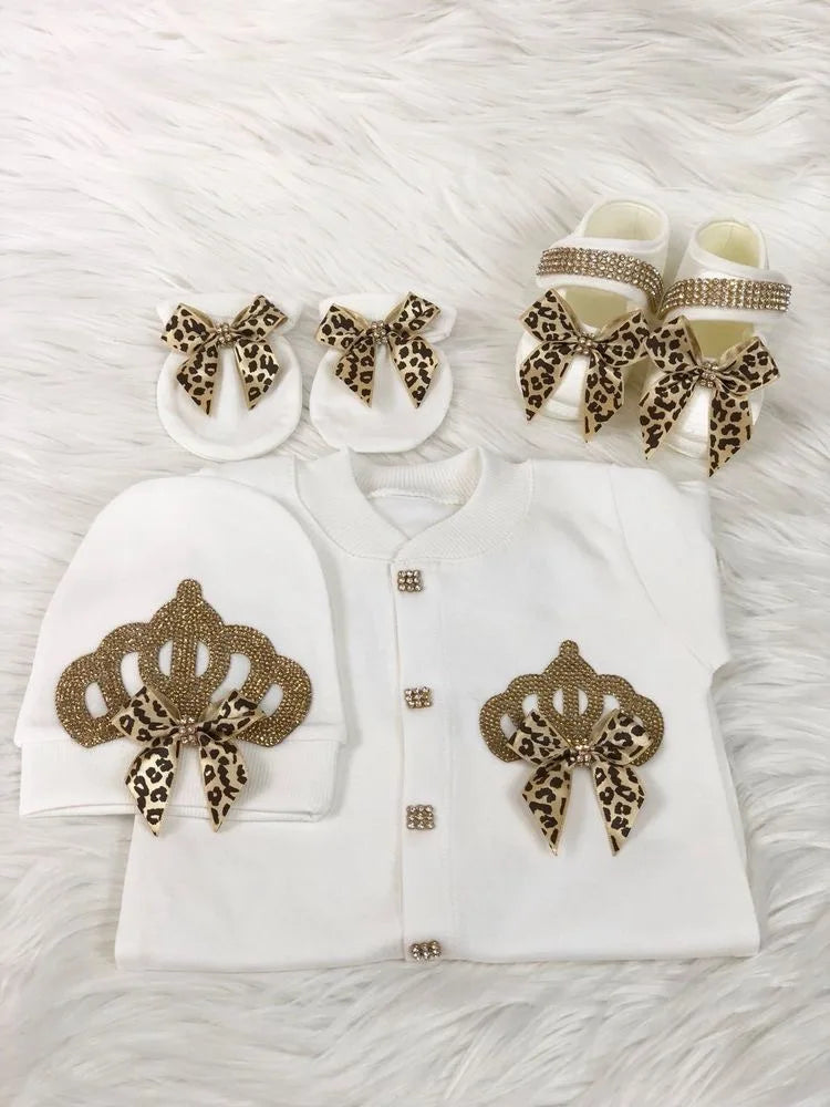 Ins Handmade Baby Cute Lace Collar Climbing Suit 3-piece Set New Baby Baptism Clothes Newborn Baby Romper High Quality Clothes