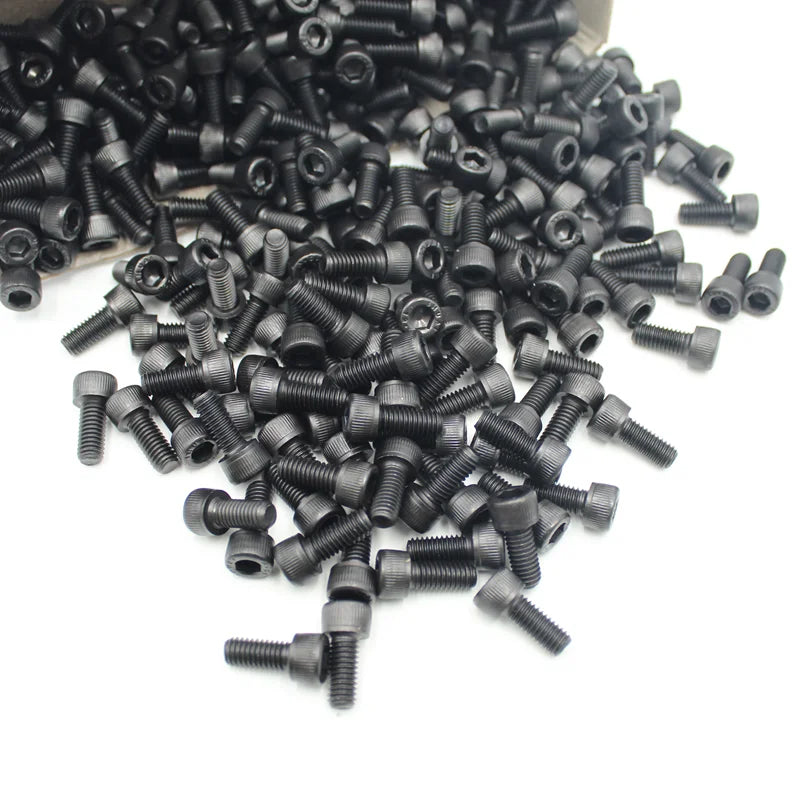 Black 2500P Hex Socket Head Screws Set M2 M2.5 M3 M4 M5 M6 DIN912 12.9 Allen Screw Nut Steel Button Head Socket Cap Bolt Nuts