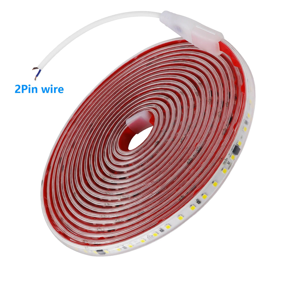 Dimmable LED Strip Light 220V Switch EU Power Dimmer Kit Waterproof 2835 120LEDs/M High Bright Flex Tape Home Decor 0.5M 10M 20M