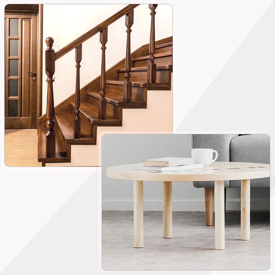 12-80pcs 4x25mm 4x30mm 5x40mm 8x50mm Hanger Bolts Double Ended Self-Tapping Thread Wood to Wood Dowel Screws for Wood Connecting