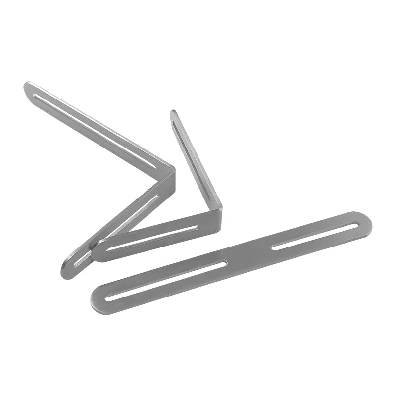 1Pc L-shaped Shelf Bracket Connector Stainless Steel Adjustable Angle Code Long Hole Activity 90 ° Right Angle Furniture Fixer