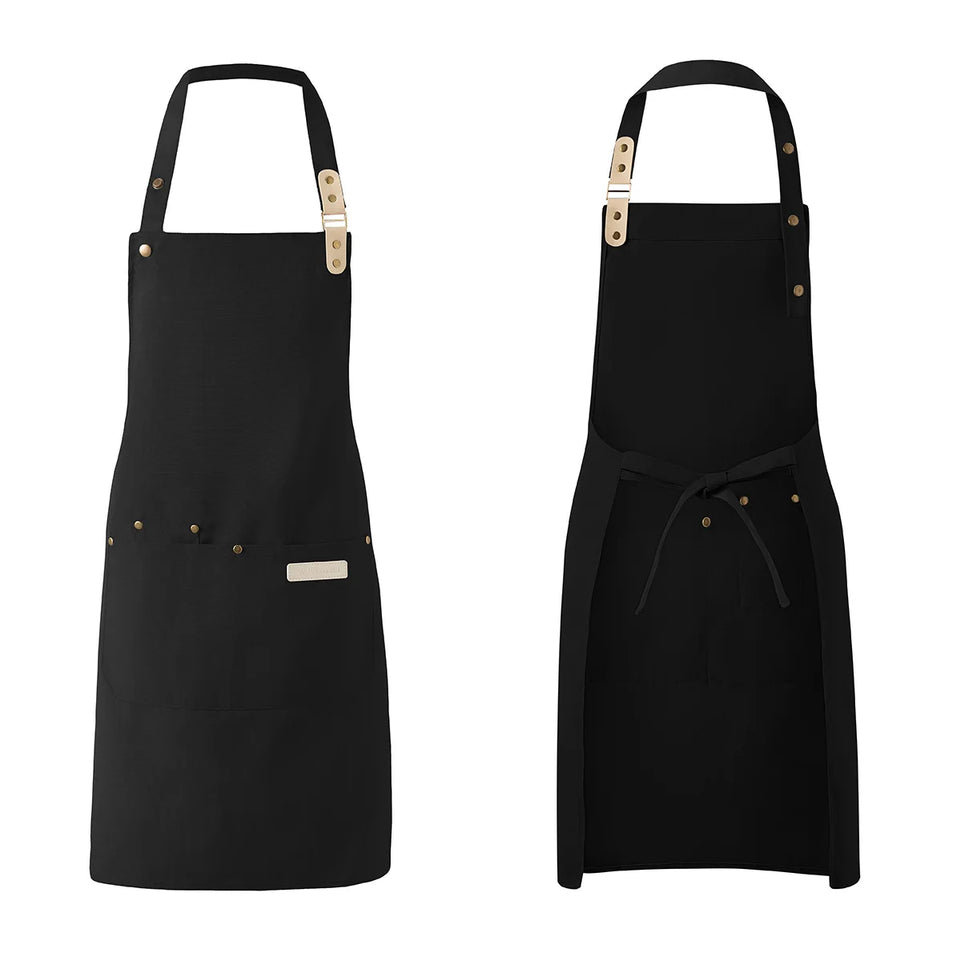 1 Piece Chef Apron Unisex Waterproof Canvas Durable for Restaurant Hotel Baking Beauty Salon Nail Art Kitchen Cooking