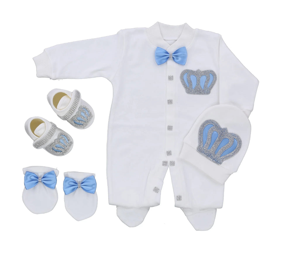Ins Handmade Baby Cute Lace Collar Climbing Suit 3-piece Set New Baby Baptism Clothes Newborn Baby Romper High Quality Clothes