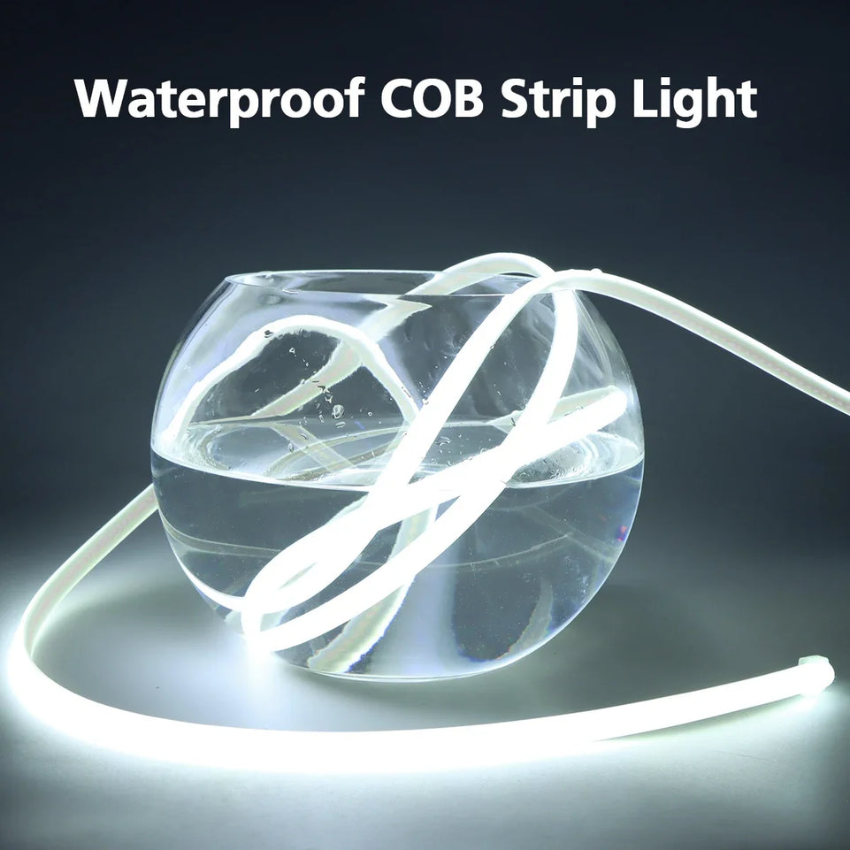 Waterproof Outdoor COB LED Strip Light 220V 110V EU US 288LEDs/M High Bright For Home Garden Billboard Swimming Pool Villa Decor
