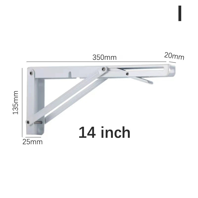 1pc Multiple Sizes Triangle Folding Angle Bracket Stainless Steel Heavy Support Wall Mounted Shelves Table Home Hardware
