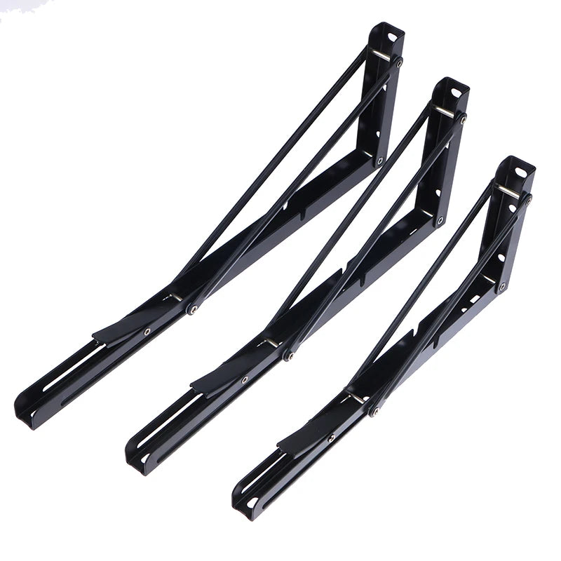 1pc Multiple Sizes Triangle Folding Angle Bracket Stainless Steel Heavy Support Wall Mounted Shelves Table Home Hardware