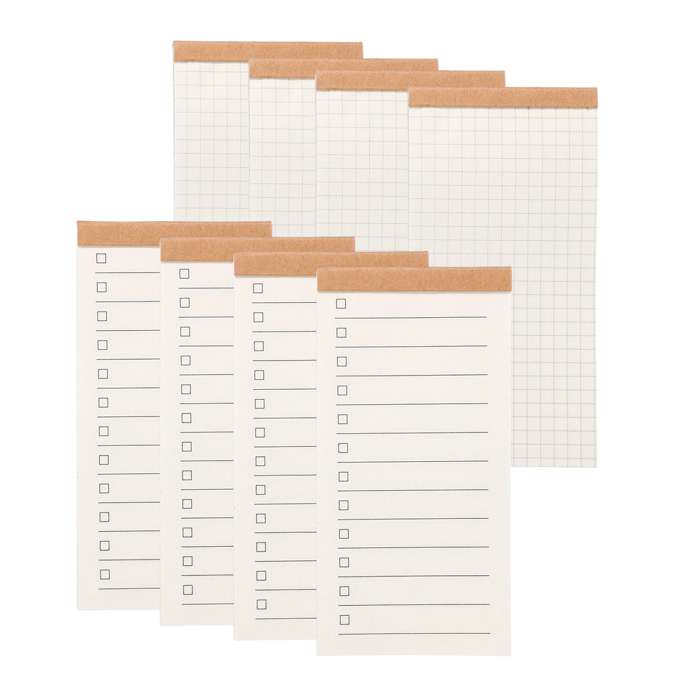 4/8Pcs Portable Field Notes Small Notepads 50Sheet Pocket Notebooks Memo Book to Do List Organizer Planner Daily for Work Office