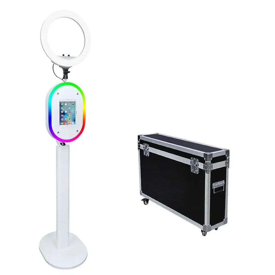 New Portable iPad Photo Booth Machine With Ring Light for 10.2/11/12.9 inch iPad Selfie Photobooth Machine for Party Wedding