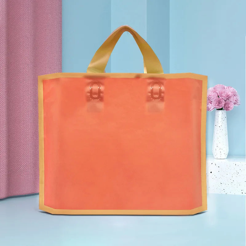 50pcs custom logo frosted shopping bags plastic gift bags clothing packaging bag design Personalized Logo Print merchandise bags