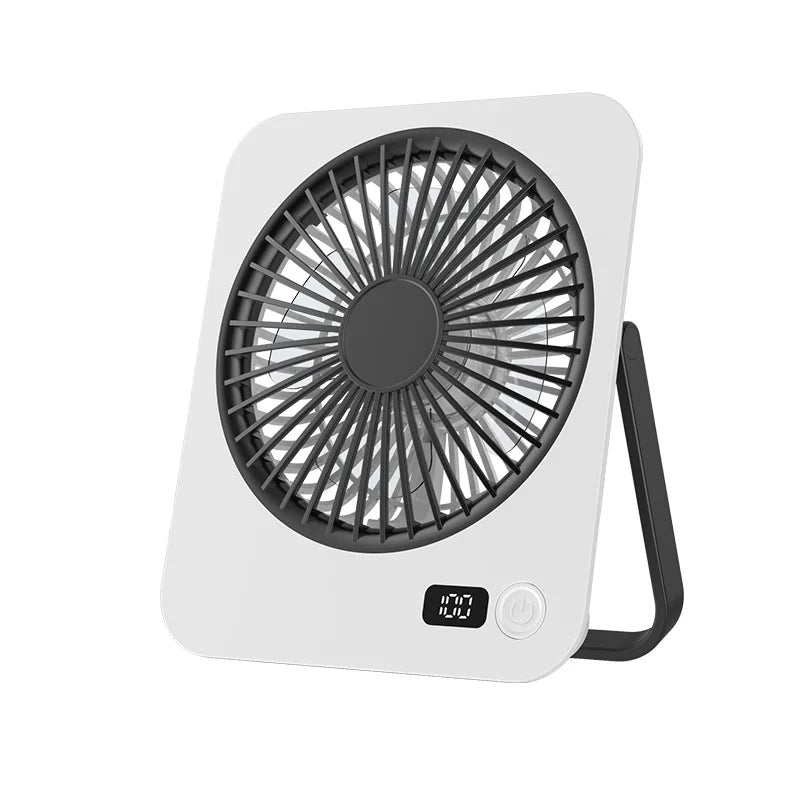 Desk Fan Table Cooling Fan 5-Speed Settings 1200mAh Personal Cooler For Women Men Home Bedroom Beach Camping Outdoor Travel
