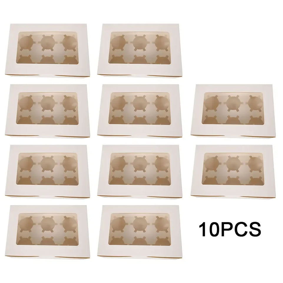 Premium Cake Boxes with Clear Window Cupcake Carrier with Inserts Muffin Boxes Durable Holiday Cupcake Holder for Bakeries