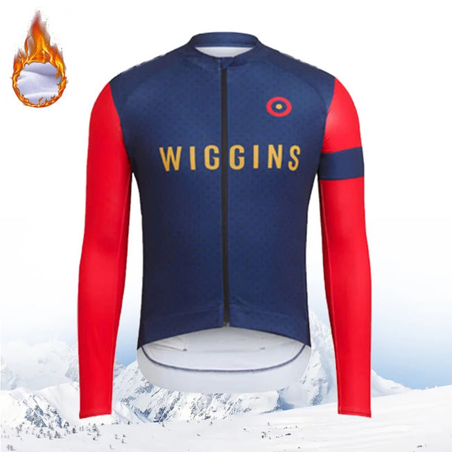 Winter Long Sleeves Cycling Jersey Winter Thermal Fleece Cycling Clothing Man's Bike Jersey MTB Road Bike Jacket Bicycle Shirt