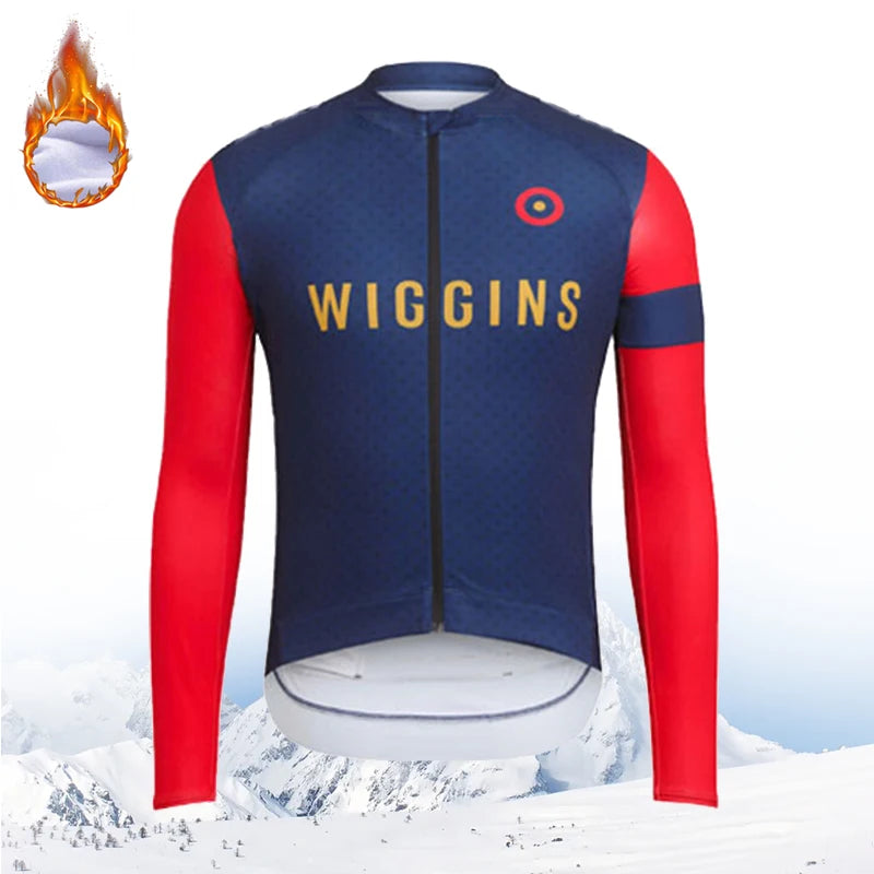 Winter Long Sleeves Cycling Jersey Winter Thermal Fleece Cycling Clothing Man's Bike Jersey MTB Road Bike Jacket Bicycle Shirt