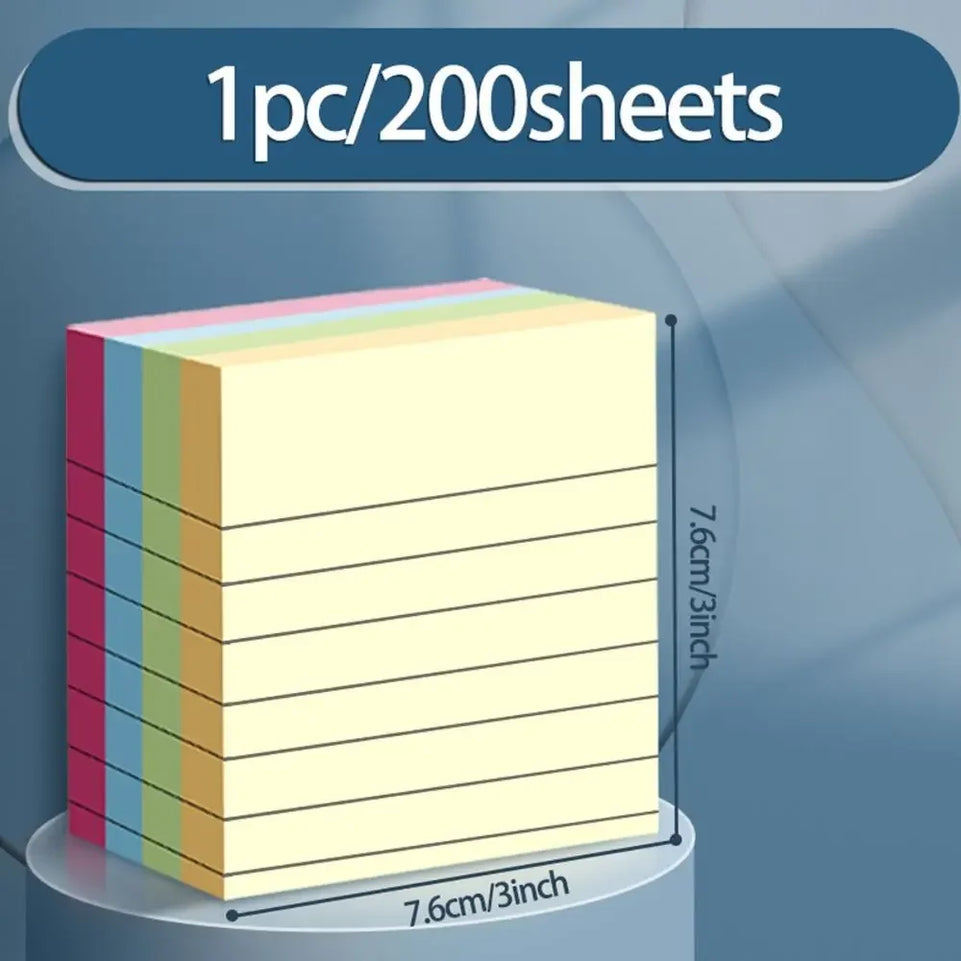 100/200sheets Colorful Sticky Notes School Stationery Student Scribed Sticky Notes Index Tabs Office Supply Sticky Notes