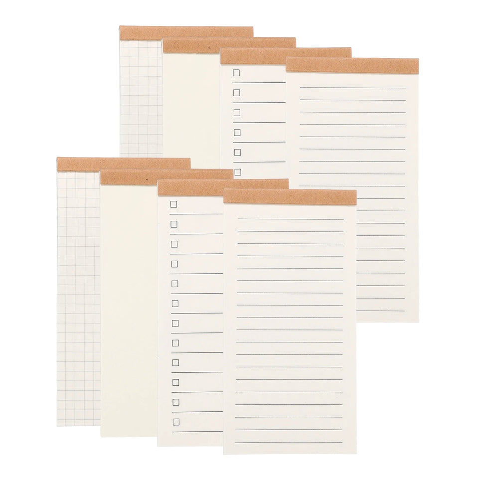 4/8Pcs Portable Field Notes Small Notepads 50Sheet Pocket Notebooks Memo Book to Do List Organizer Planner Daily for Work Office