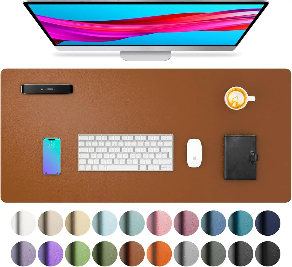 Mouse Pad Large Office Desk Mat ,Waterproof PU Leather Desktop Keyboard Desk Pad Gaming Mousepad Desk Writing Pad for home