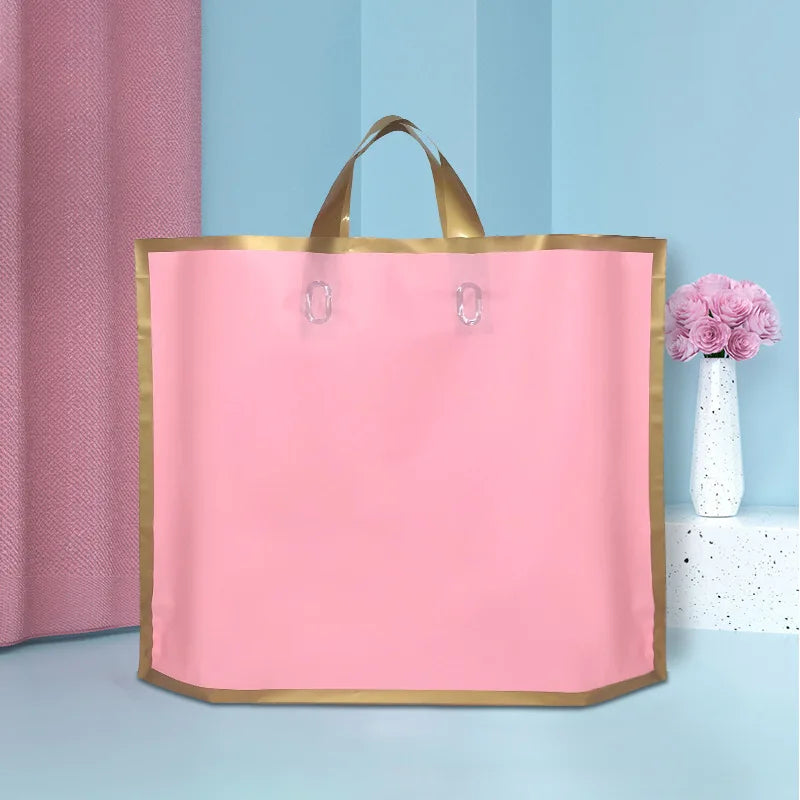 50pcs custom logo frosted shopping bags plastic gift bags clothing packaging bag design Personalized Logo Print merchandise bags