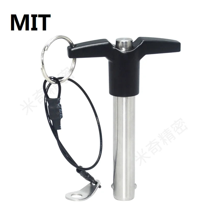 MIT pins1pcs T-Handle Aluminum Grip Fastening Locating Safety Pins MT193A Quick Release Button Pins Ball Lock Pins With Ring 5 6