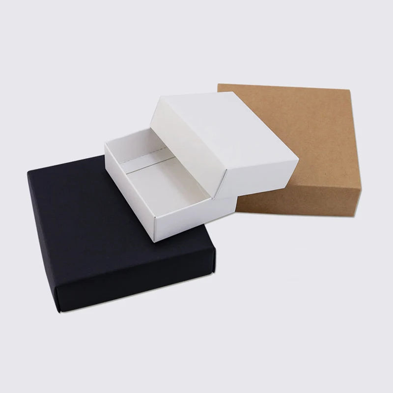 20 pcsPaper carton box large gift box black white box lid cardboard paper  gift packaging box cosmetic packing customized logo