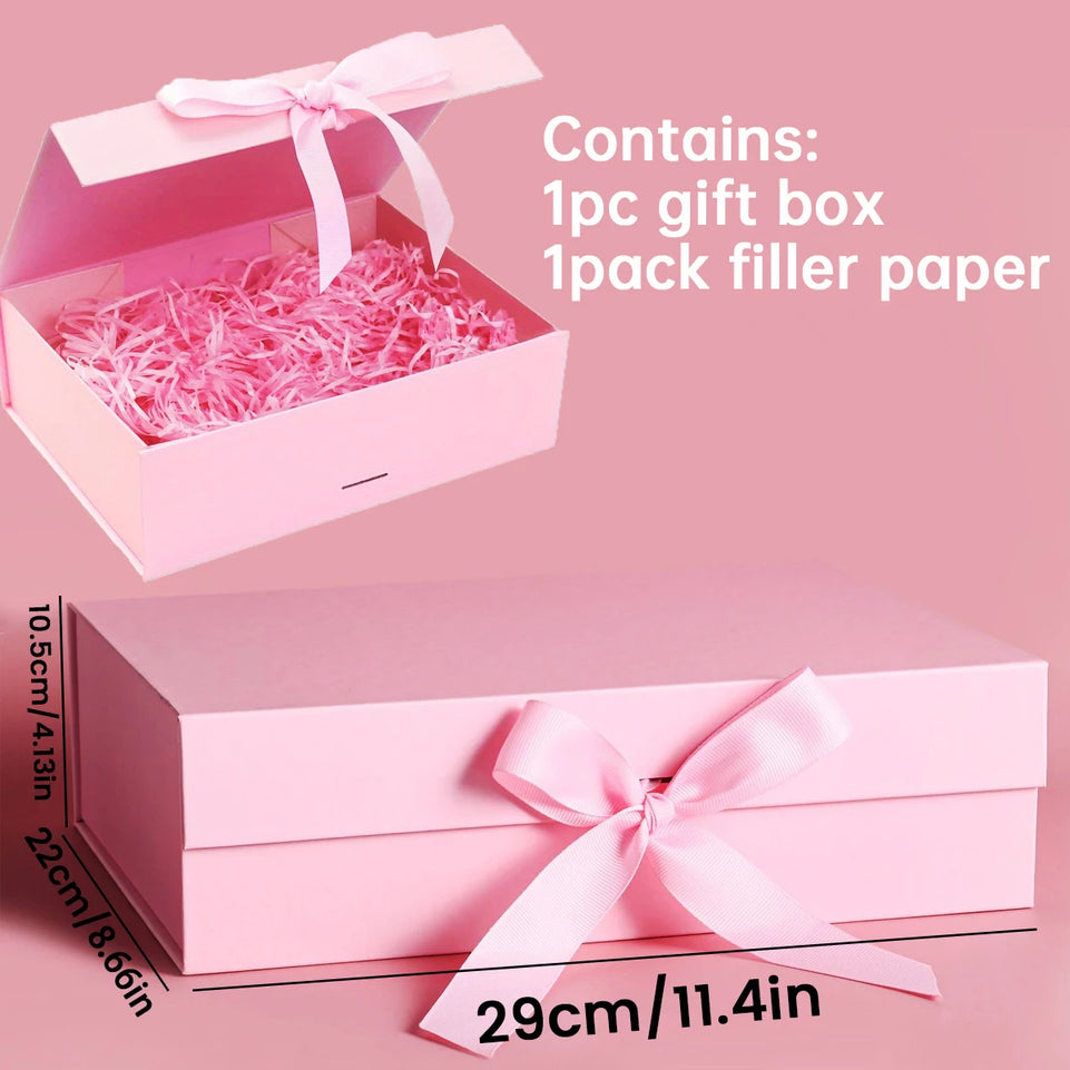 Pink Magnetic Gift Box, Luxury Gift Box, Gift Wrapping Box For Birthday Holiday Party Christmas Halloween Anniversary