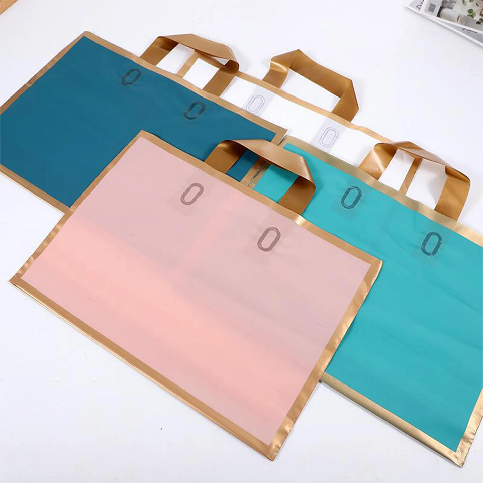 50pcs custom logo frosted shopping bags plastic gift bags clothing packaging bag design Personalized Logo Print merchandise bags