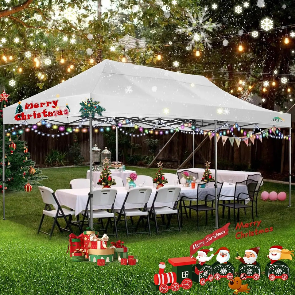 10x20 Heavy Duty Pop Up Canopy Tent with 6 Sidewalls, Waterproof & Windproof for Outdoor Events