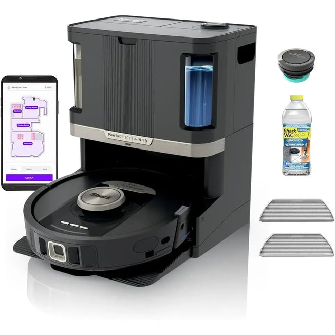 Smart Vacuum and Mop with Auto-Empty, Self-Refill, Pad Wash & Dry, 60-Day Battery, 30-Day Water Tank, Renewed Model