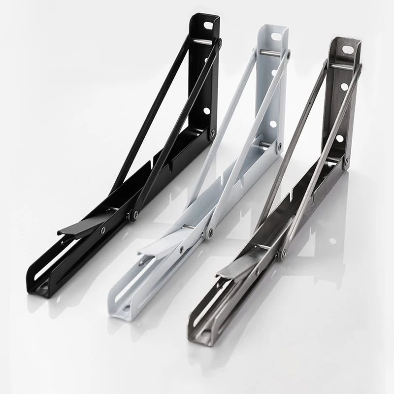 1pc Multiple Sizes Triangle Folding Angle Bracket Stainless Steel Heavy Support Wall Mounted Shelves Table Home Hardware