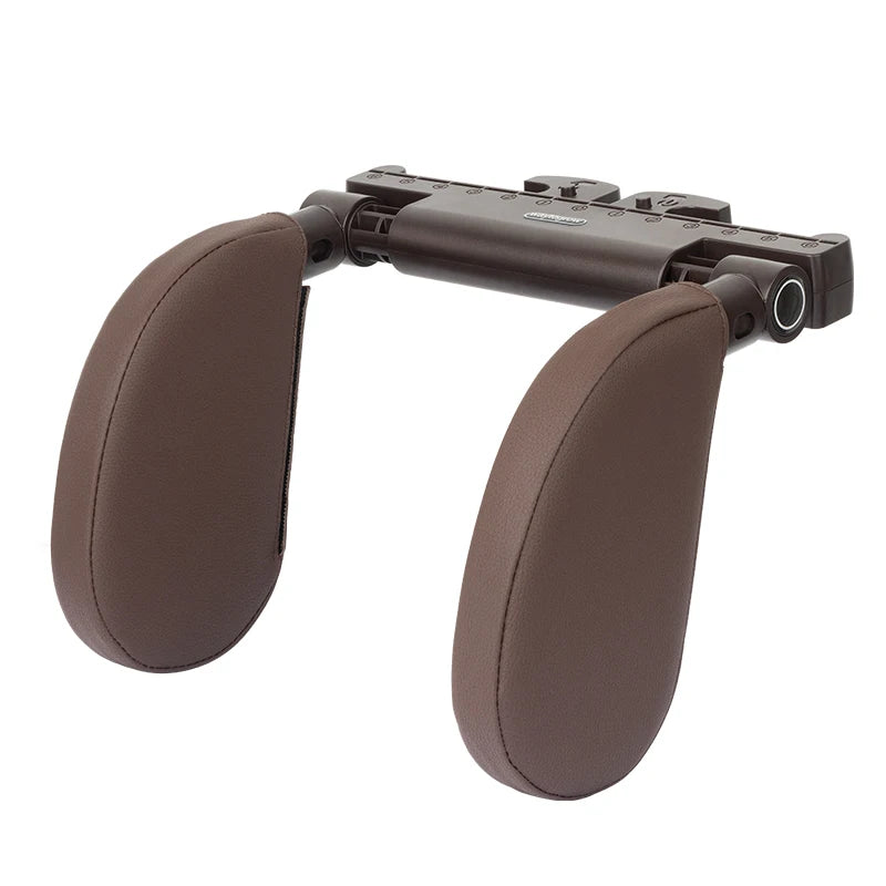 Ergonomic 360° Adjustable Auto Cervical Pillow with Memory Foam & Side Pads One-Click Sleep Headrest for Car Travel BMW Benz