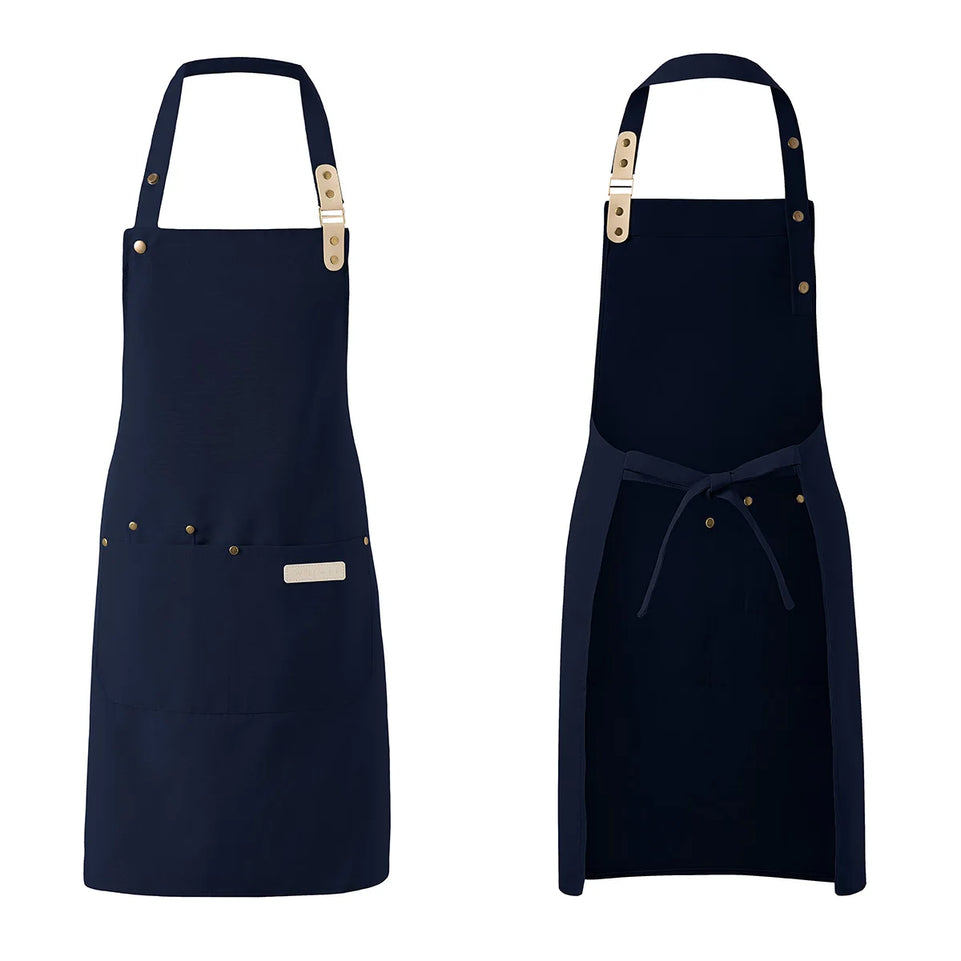 1 Piece Chef Apron Unisex Waterproof Canvas Durable for Restaurant Hotel Baking Beauty Salon Nail Art Kitchen Cooking