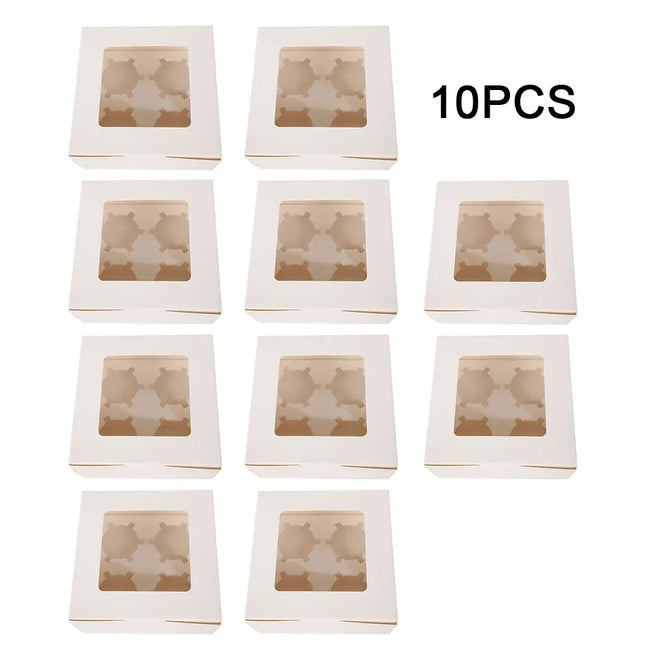 Premium Cake Boxes with Clear Window Cupcake Carrier with Inserts Muffin Boxes Durable Holiday Cupcake Holder for Bakeries