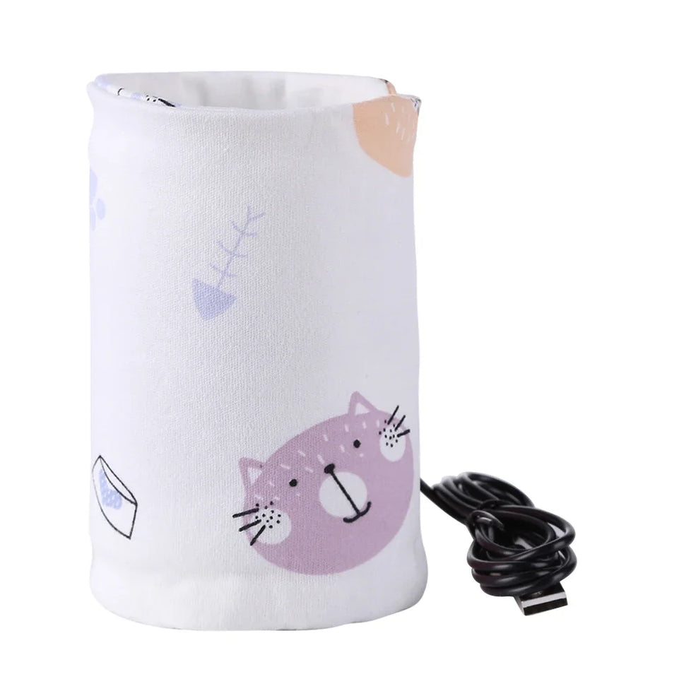 USB Milk Water Warmer Baby Nursing Bottle Heater Newborn Infant Portable Bottle Feeding Warmers Travel Stroller Insulated Bag