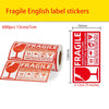 600PCS 130x70mm Fragile Stickers, Shockproof Warning Labels, Heavy Duty, Waterproof, for Shipping Boxes, Parcels, E-commerce