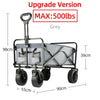 Heavy Duty Outdoor Folding Wagon Cart Large Capacity Collapsible Utility Wagon Trolley Portable Garden Beach Camping Equipment