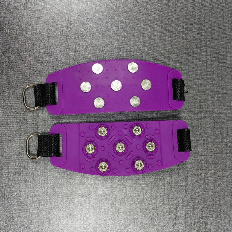 1/2pairs Shoe Spike Winter Winter Velcro Ice Claw Outdoor Climbing Snow Mountain and Snow Ground Anti slip Adjustable