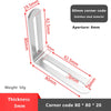 1Pc L-shaped Shelf Bracket Connector Stainless Steel Adjustable Angle Code Long Hole Activity 90 ° Right Angle Furniture Fixer