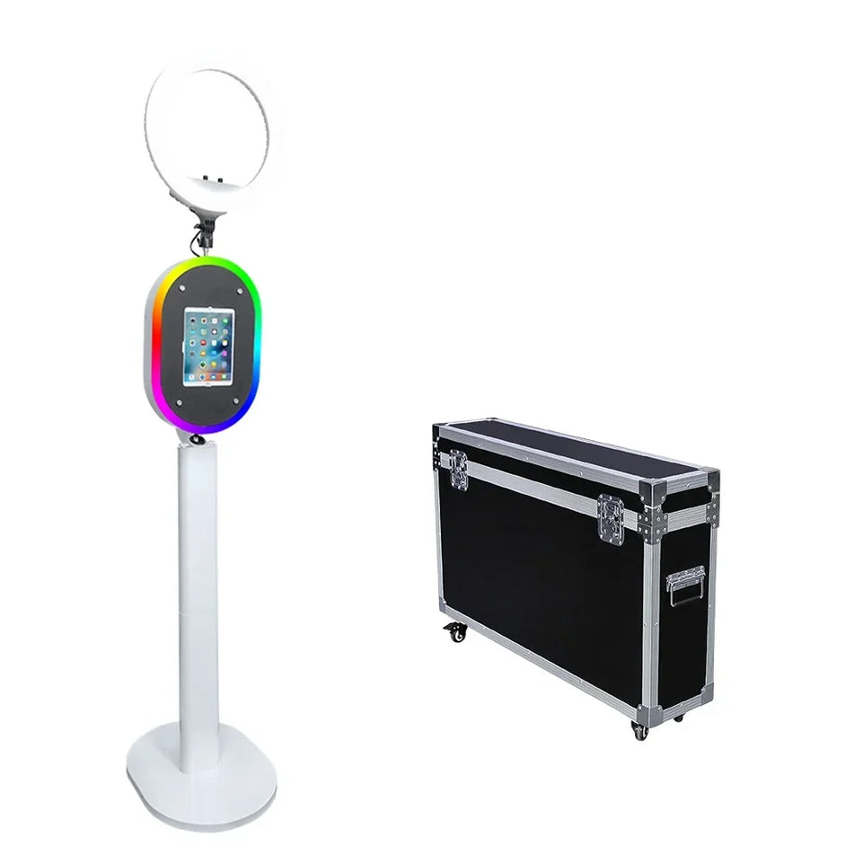 New Portable iPad Photo Booth Machine With Ring Light for 10.2/11/12.9 inch iPad Selfie Photobooth Machine for Party Wedding