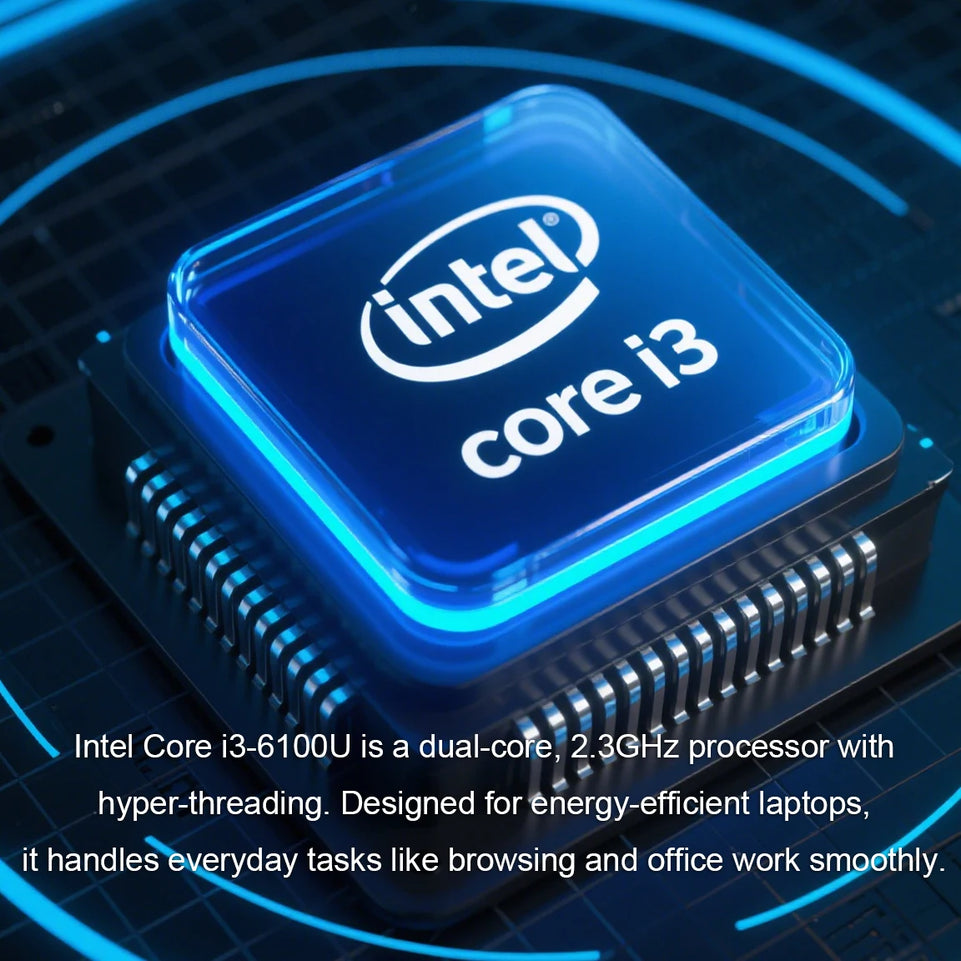 15.6 inch Windows 11 Pro Laptop Computer Intel Core i3 6100U IPS FHD 1080P Notebook PC Office Study Laptops Fingerprint Unlock